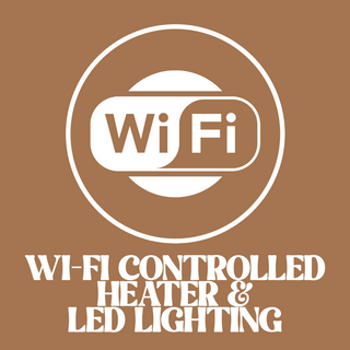 Wifi controlled sauna heater and LED lighting