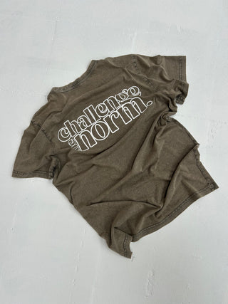 Premium cotton t-shirt in acid wash finish – relaxed fit, unisex sizing